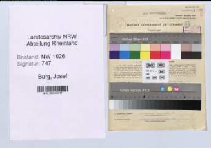 Entnazifizierung Josef Burg , geb. 07.09.1889 (Stadtinspektor)