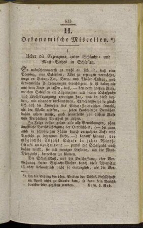 II. Oekonomische Schriften.
