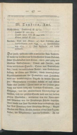 III. Tondern, Amt