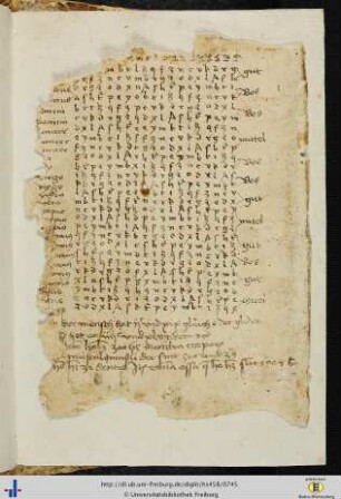 Einbandmakulatur: Astrologische Texte (u.a. astrologische Tafel des Mondumlaufs im Tierkreis mit 19jährigem Zyklus).