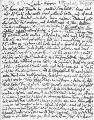 Brief an Emil Rudolf Weiss