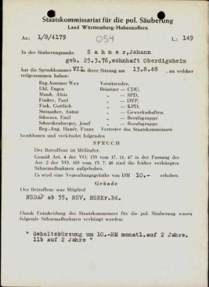 Zahner, Johann