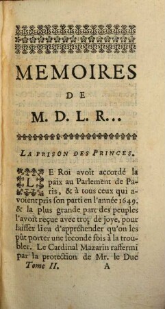 Mémoires de la minorité de Louis XIV. 2. - 450 S.