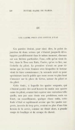IV. Une larme pour une goutte d'eau