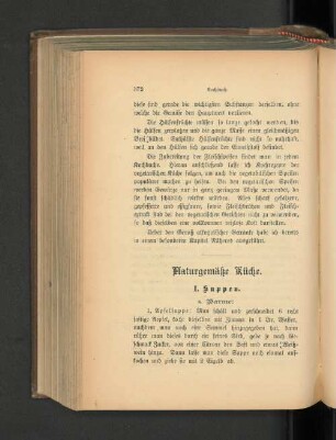 IV. Naturgemäße Küche.