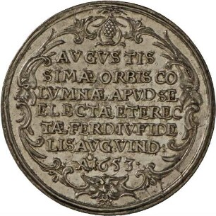 Medaille der Reichsstadt Augsburg auf die Krönung Ferdinands IV. zum römisch-deutschen König, 1653