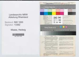 Entnazifizierung Hedwig Maass, geb. 30.08.1907 (Sekretaerin)
