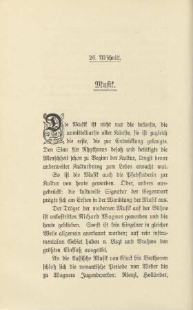 26. Abschnitt. Musik