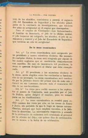 De la mesa examinadora