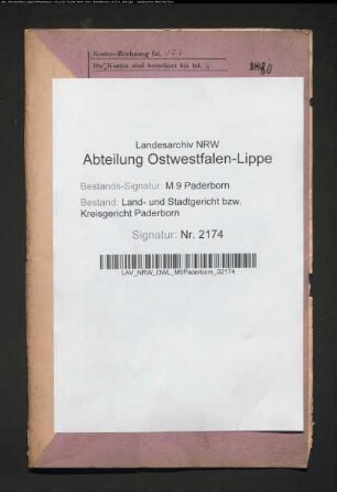 Erblasser: Westphalen, Adolph: