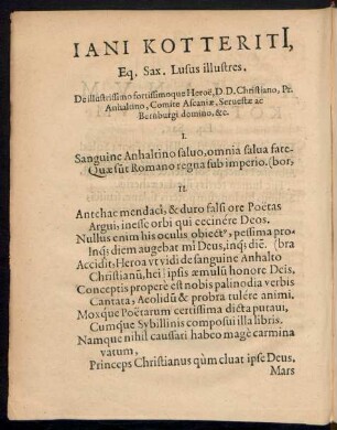Iani Kotteriti, Eq. Sax. Lusus Illustres.