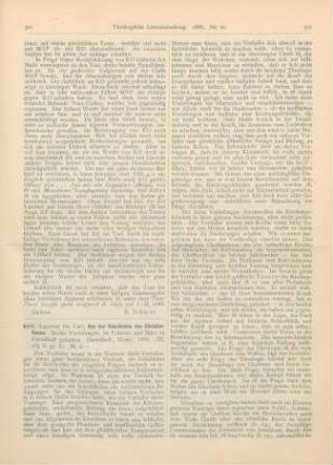 501-503 [Rezension] Sell, Carl, Aus der Geschichte des Christenthums