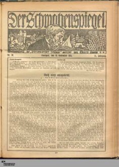 Der Schwabenspiegel : Wochenbeilage der Württemberger Zeitung