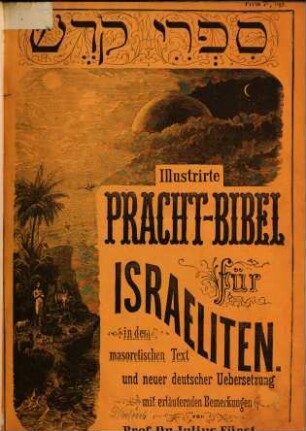 Illustrierte Pracht Bibel für Israeliten in dem masoretischen Text und neuer deutscher Übersetzung mit erläuternden Anmerkungen von Julius Fürst : Mit mehr als 100 Separat-Bildern u. nahezu 600 in den Text gedr. Illustrationen, zus. ca 700 Bildern, 4
