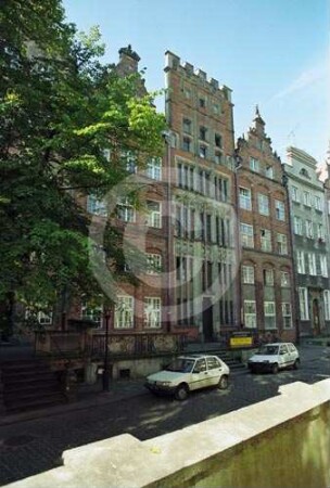 Fassaden der Bürgerhäuser in der ul. Chlebnica (Brotbänkengasse) in Danzig