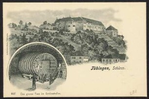 271, Tübingen, Schloss. Das grosse Fass im Schlosskeller.