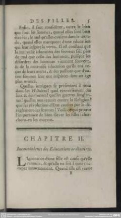 Chapitre II. Inconvénients des Educations ordinaires