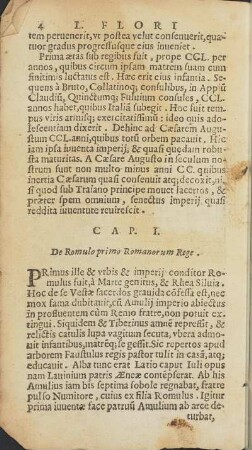 Cap. I. De Romulo primo Romanorum Rege.