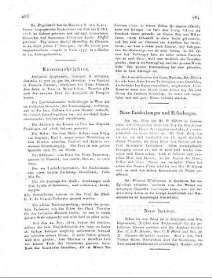 Neue Entdeckungen und Erfindungen.