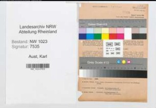 Entnazifizierung Karl Aust , geb. 02.10.1887 (Maschinenmeister)