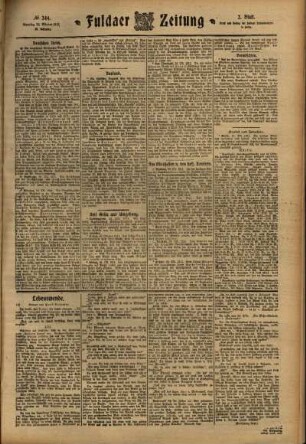 Zweite Ausgabe vom Dienstag, den 24. Oktober 1911.