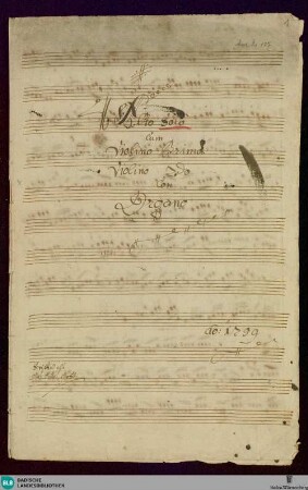 4 Sacred songs - Don Mus.Ms. 127 : A, vl (2), org