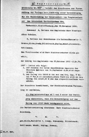 Tages-Ordnung, 28. November 1900
