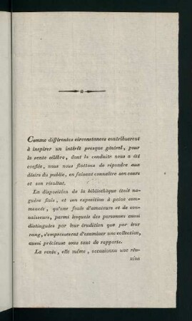 V-VIII, Comme différentes circonstances ...