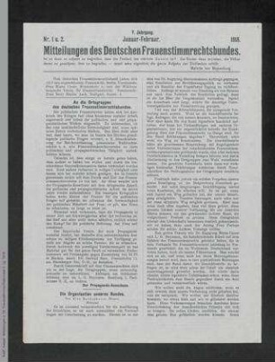 Mitteilungen des Deutschen Frauenstimmrechtsbundes (1918)
