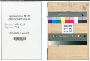 Entnazifizierung Heinrich Brockers , geb. 17.12.1884 (Gelderheber)