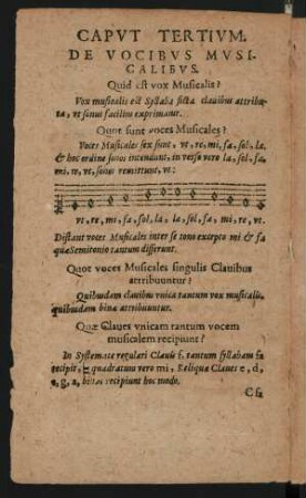Caput Tertium. De Vocibus Musicalibus.