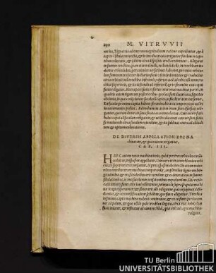 De Diversis Appellationibus Machinarum, et qua ratione erigantur. Cap. III.