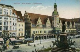 Leipzig: Altes Rathaus, Siegesdenkmal