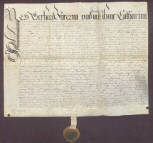 Gerhard Syrnau verschreibt sich gegenüber der Landschreiberei in Heidelberg wegen 200 Gulden Kapital.