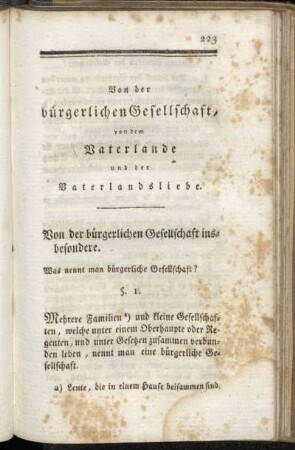 Von der bürgerlichen Gesellschaft insbesondere.