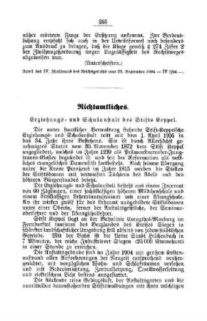 Erziehung- und Schulanstalt des Stifts Keppel : [Nichtamtliches]
