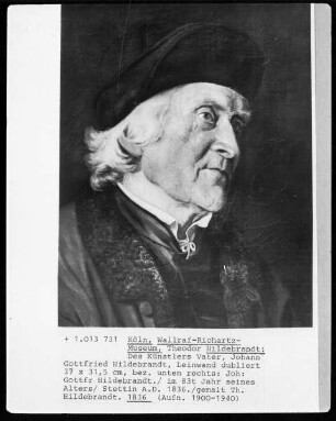 Des Künstlers Vater, Johann Gottfried Hildebrandt