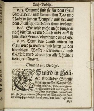 Leich-Predigt.