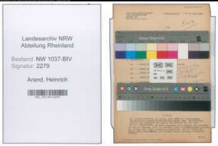 Entnazifizierung Heinrich Arand , geb. 22.09.1902 (Justizsekretaer)