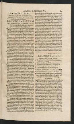 Responsum VII. - VIII.