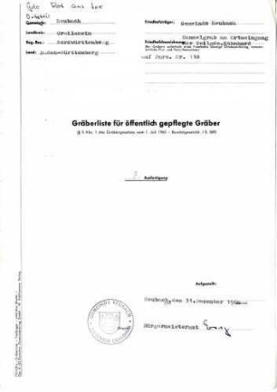 Reubach-Sammelgrab Ortseingang Kühnhard