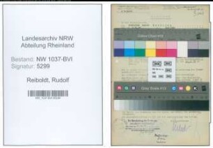 Entnazifizierung Rudolf Reiboldt , geb. 01.10.1909 (Dentist)