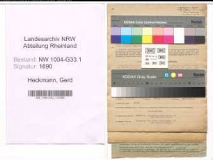 Entnazifizierung Gerd Heckmann , geb. 28.08.1891 (Rektor)