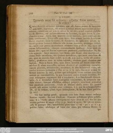 §. CXXXV. Quomodo amor sui ordinatus, respectu status externi se exserat?