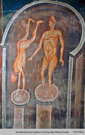 Die Ausmalung der Saalkirche : Der Zyklus des Heiligen Georg : Der Heilige Georg zerstört Tempel und Götzenbilder