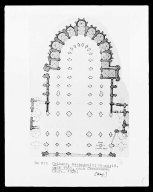Grundriss des Chores der Kathedrale Sainte-Croix zu Orléans, Zustand nach 1565