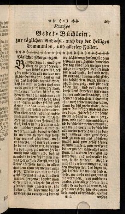 269-304, Kurtzes Gebet-Buechlein