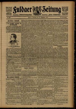 Dritte Ausgabe vom Samstag, den 15. Dezember 1906.