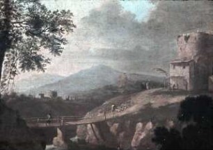 Landschaft mit Staffagefiguren