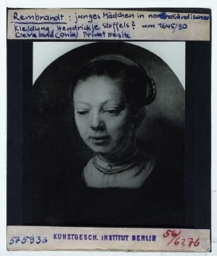 Rembrandt (Nachfolger), Junges Mädchen (Privatsammlung, unbekannter Aufenthaltsort)